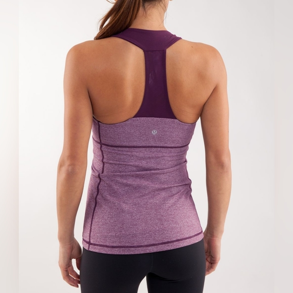 Lululemon Scoop Neck Tank Heathered Plum / Plum size 8 women's - Picture 2 of 5